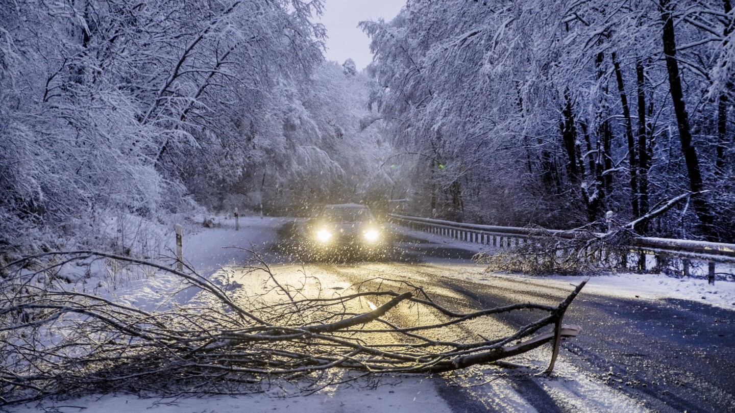 Winter arrives in Northern Europe, with dangerous roads in Germany and record lows in Scandinavia #Winter #arrives #Northern #Europe #dangerous #roads #Germany #record #lows #Scandinavia