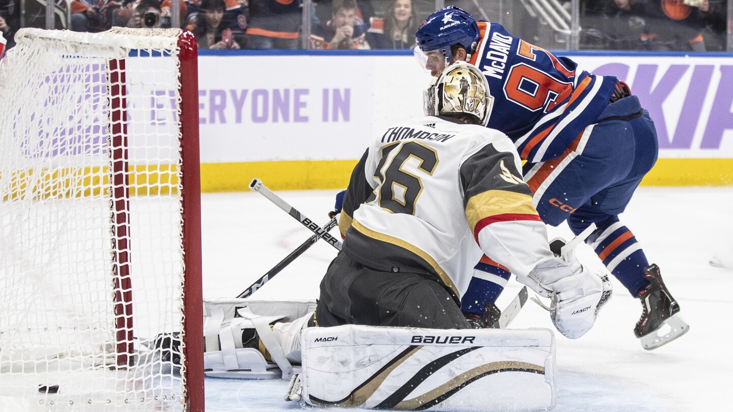 Oilers edge Golden Knights 5-4 in a shootout for third straight win #Oilers #edge #Golden #Knights #shootout #straight #win