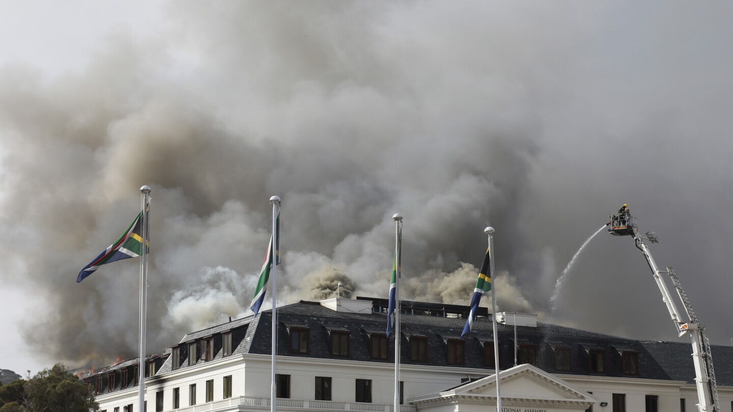 Man charged with terrorism over a fire at South African Parliament is declared unfit to stand trial #Man #charged #terrorism #fire #South #African #Parliament #declared #unfit #stand #trial