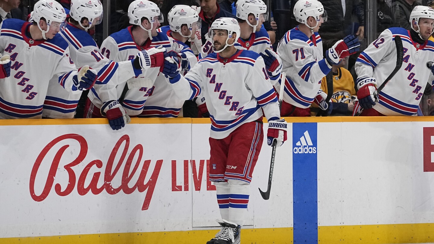 Trocheck has goal, two assists as Rangers rally for 4-3 win over Predators #Trocheck #goal #assists #Rangers #rally #win #Predators