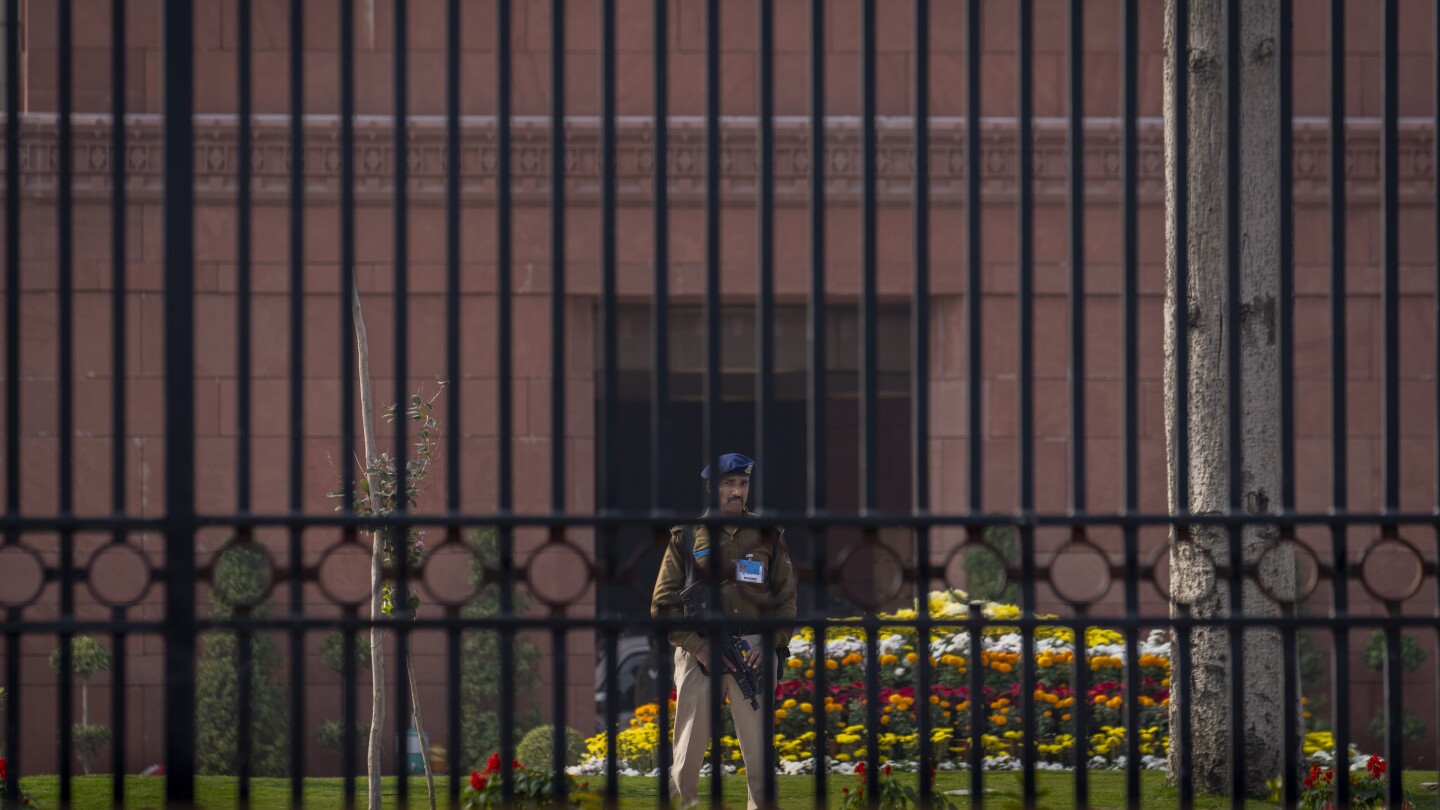 Indian police arrest 4 intruders for breaching security in the Parliament complex #Indian #police #arrest #intruders #breaching #security #Parliament #complex