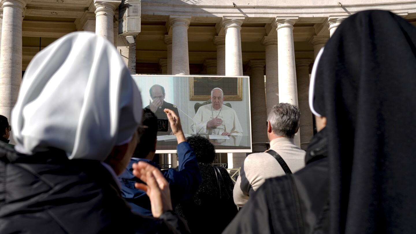 Pope Francis says he’s doing better but again skips his window appearance facing St. Peter’s Square #Pope #Francis #hes #skips #window #appearance #facing #Peters #Square