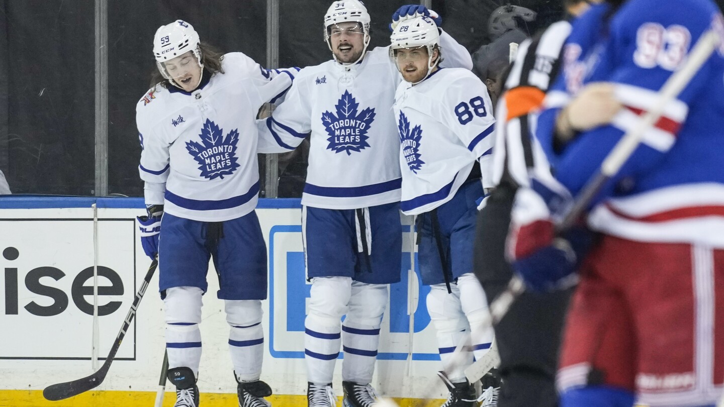 Maple Leafs get 2 goals apiece from Matthews and Marner in 7-3 win over the Rangers #Maple #Leafs #goals #apiece #Matthews #Marner #win #Rangers